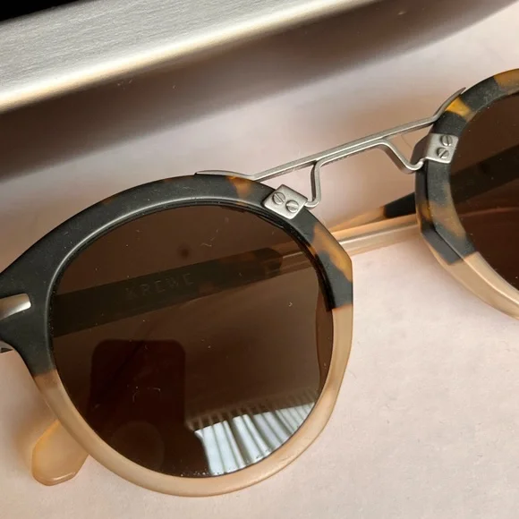 Krewe St. Louis sunglasses STL II RARE silver hardware - Picture 3 of 9